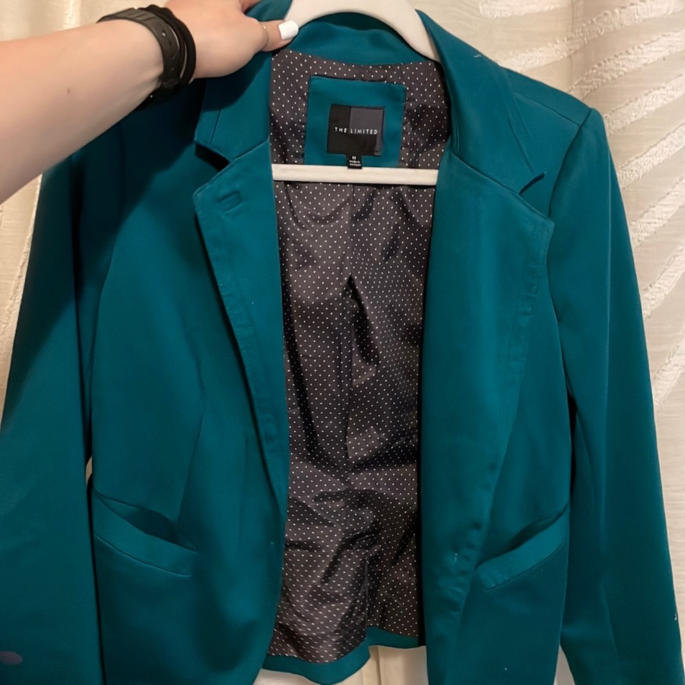 Emerald green cropped blazer